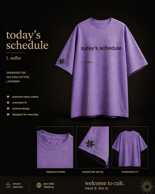 Today's Schedule — Suffer Oversized Tee