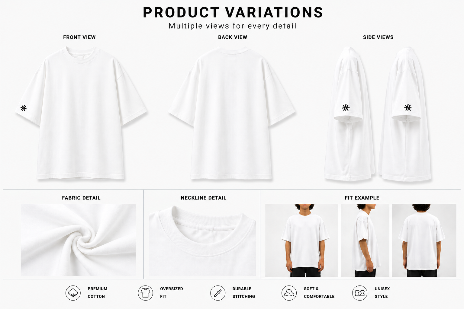 Karma Kult Premium Oversized Tee – White