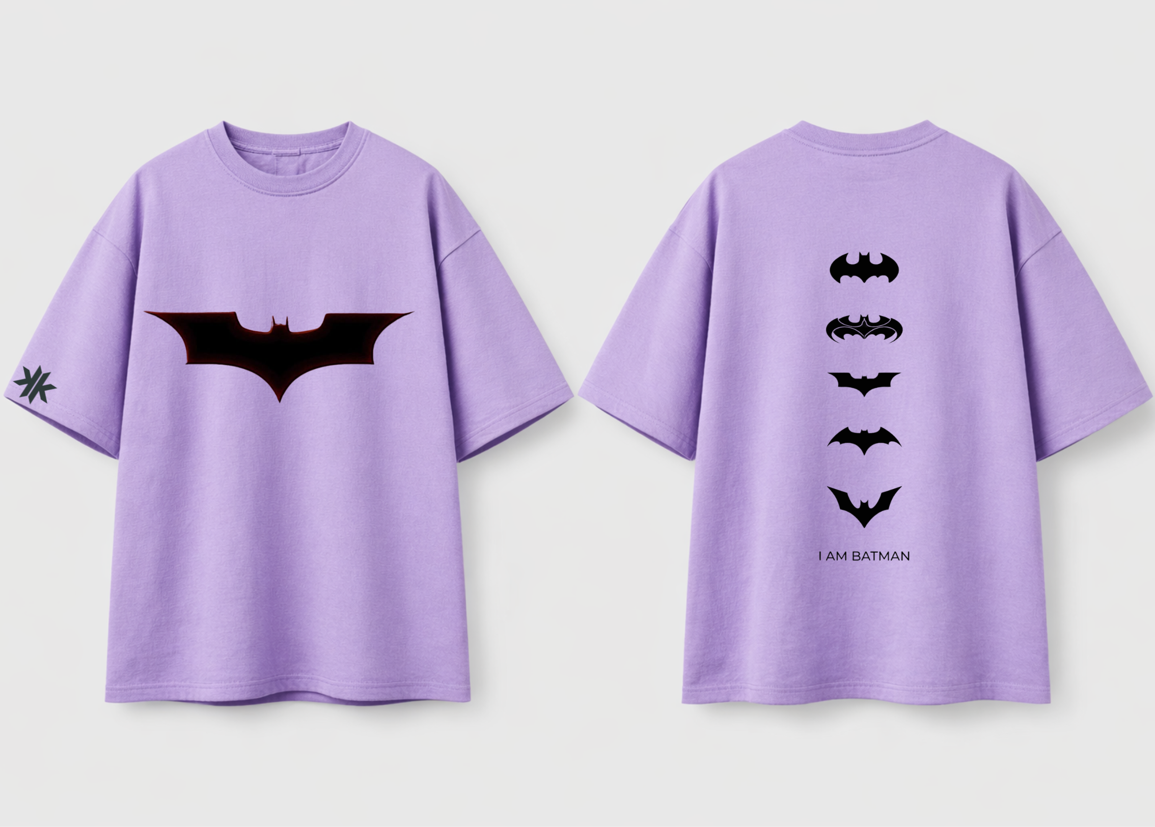 Batman 'I Am Batman' Oversized Tee – Purple
