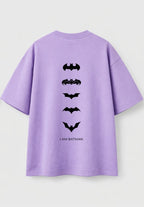 Batman 'I Am Batman' Oversized Tee – Purple