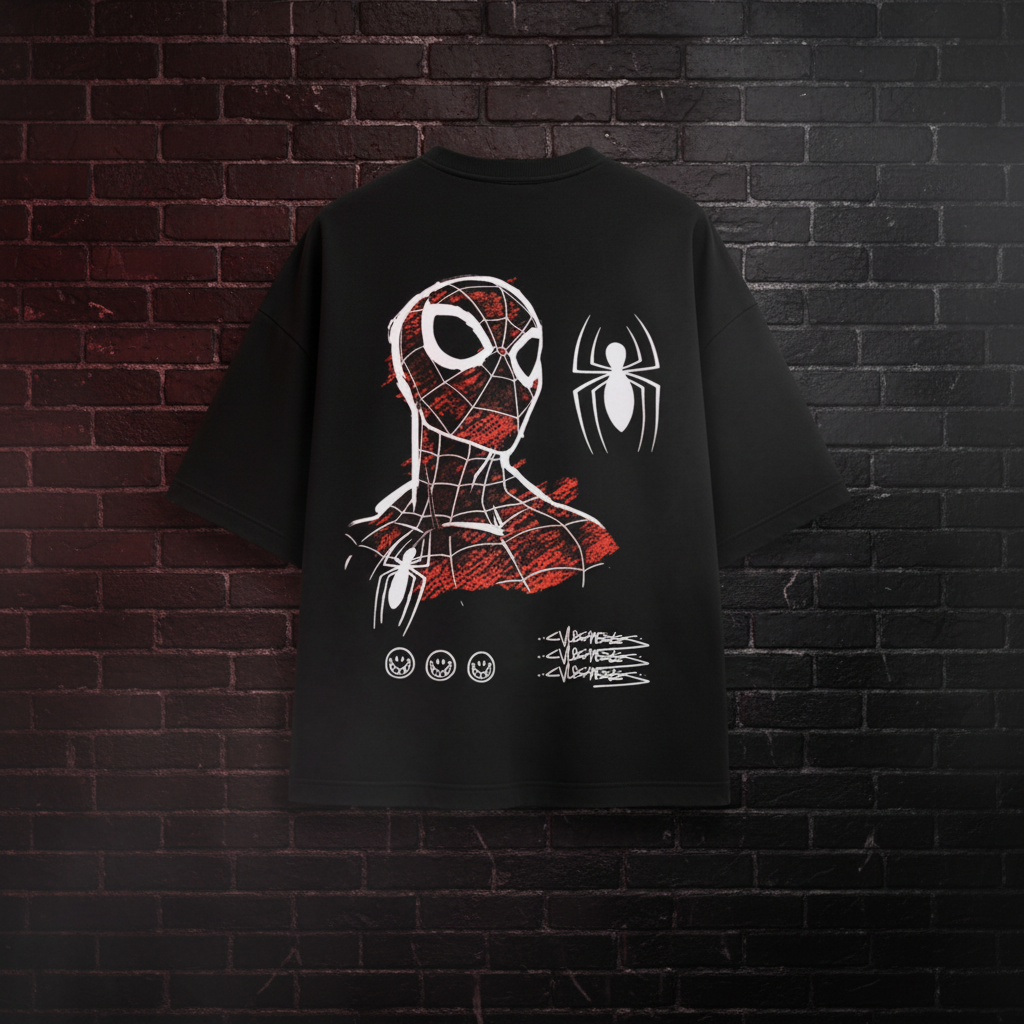 Shadow Crawler Tee - Back flat lay on dark background