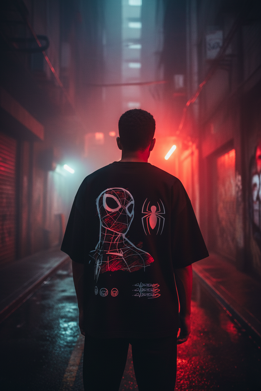 Shadow Crawler Tee - Model wearing back view