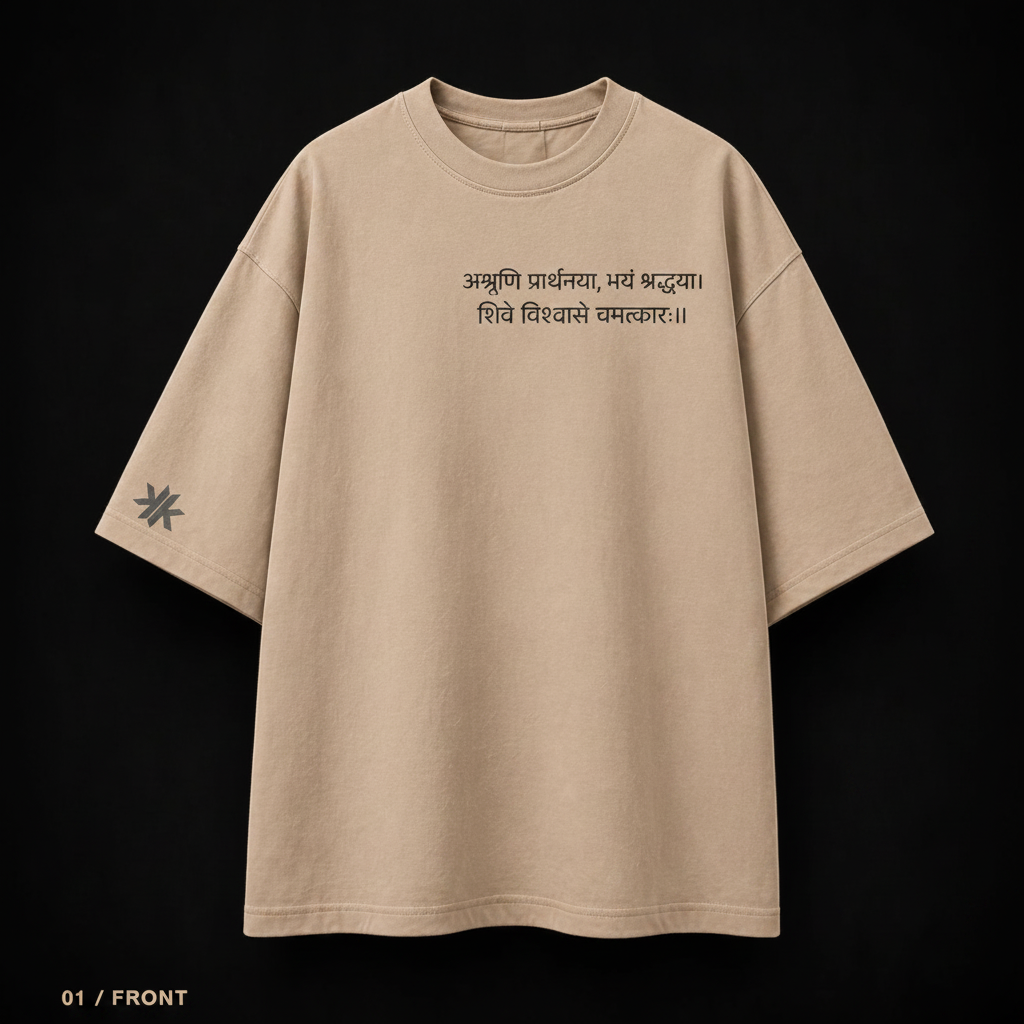 Front – Sanskrit shloka on chest