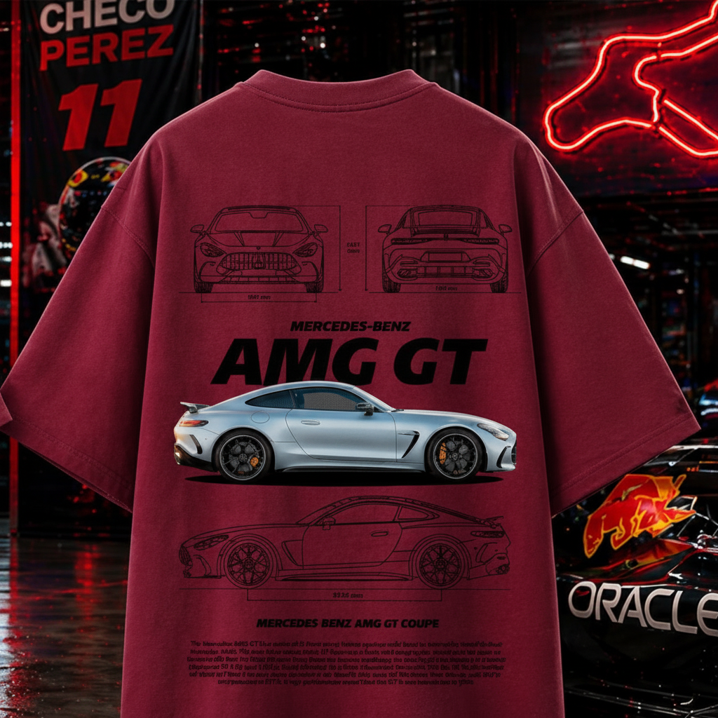 02 – Back – AMG GT full blueprint graphic