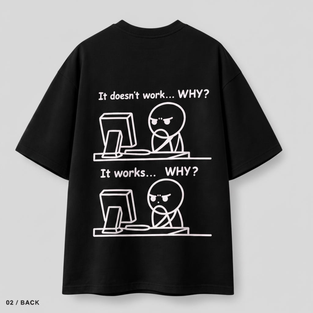 02 / Back – It doesn't work WHY / It works WHY stick figure comic