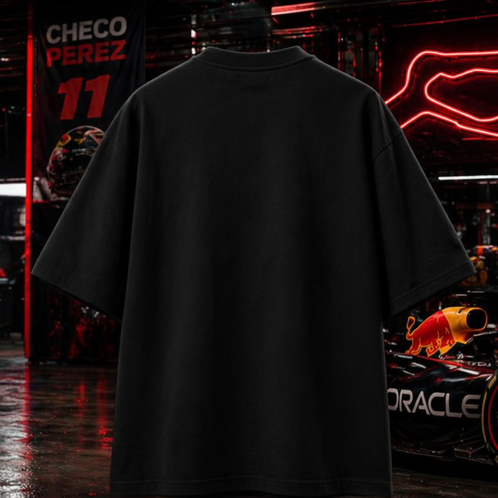 02 – Back – clean black oversized tee