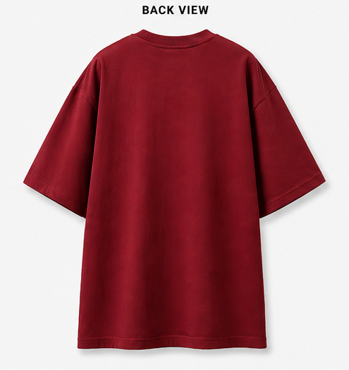 Karma Kult Premium Oversized Tee – Maroon