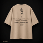 Back – Trishul graphic and Shiva quote