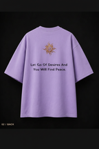 Back view – golden tribal sun graphic