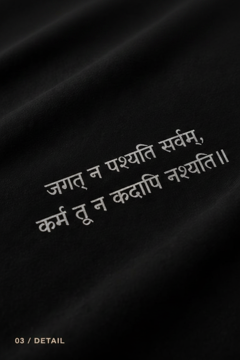 Detail – Sanskrit text close-up