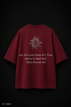 Back view – silver tribal sun graphic