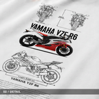 Detail – YZF R6 blueprint graphic close-up