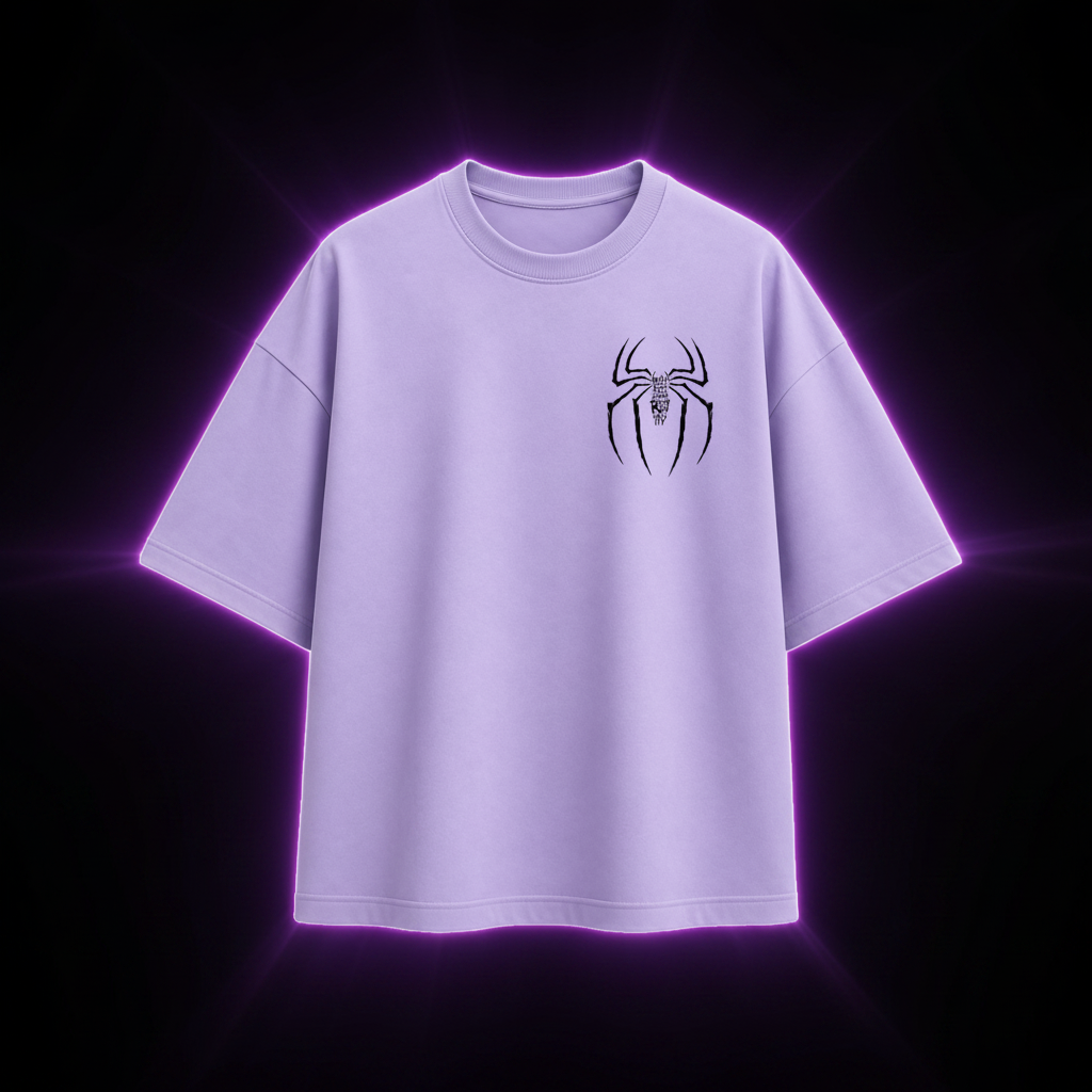 Great Power Tee - Front flat lay on dark purple background