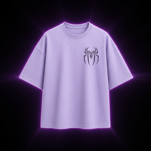 Great Power Tee - Front flat lay on dark purple background