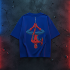 Web Slinger Tee - Back flat lay on dark urban background