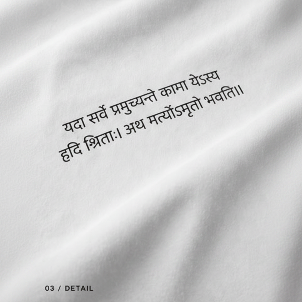 Detail – Sanskrit verse close-up
