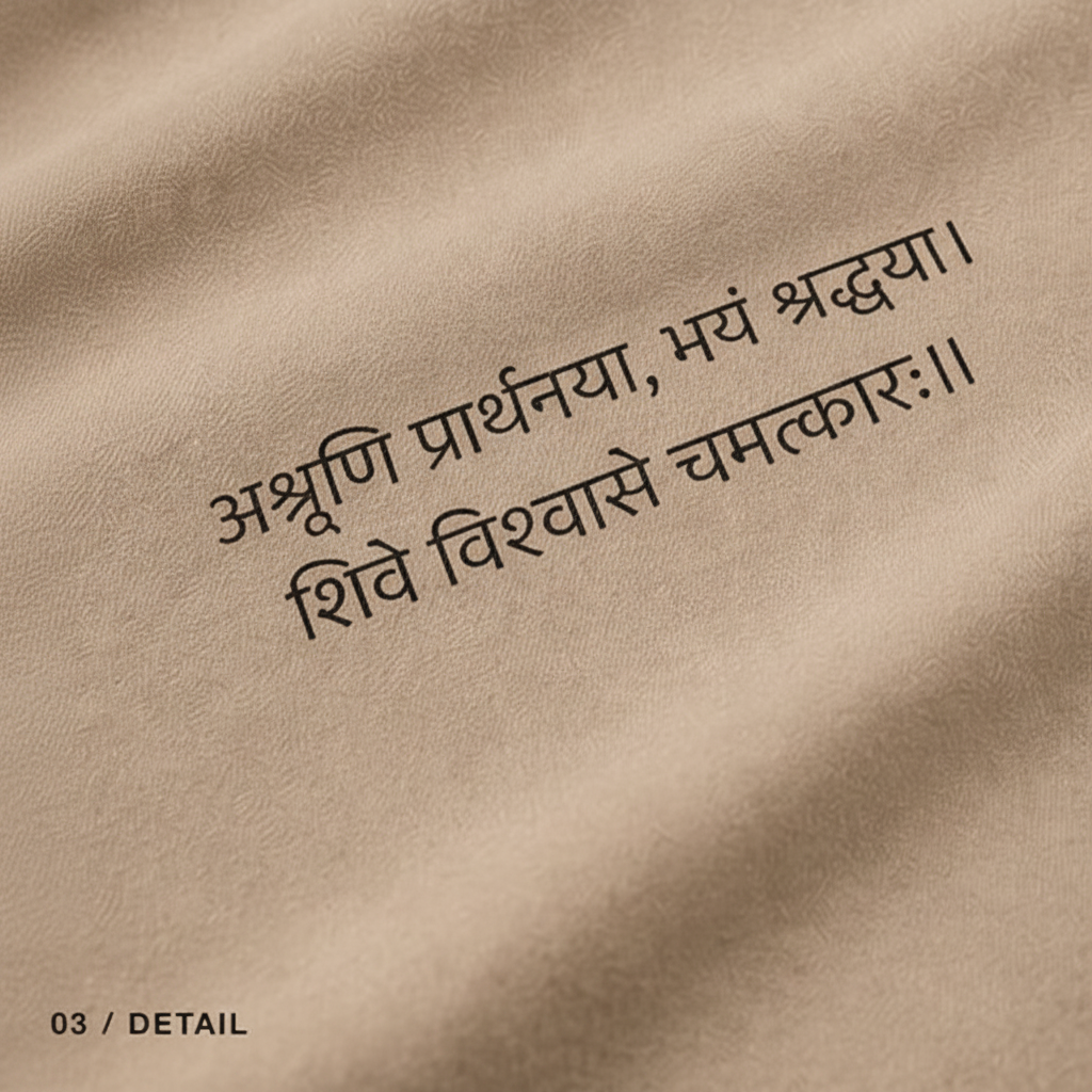 Detail – Sanskrit shloka close-up