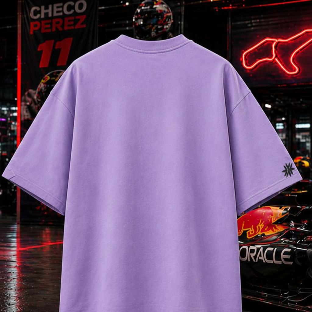 02 – Back – clean purple oversized tee