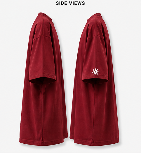 Karma Kult Premium Oversized Tee – Maroon