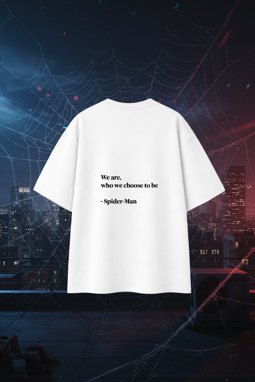 Spider-Man 'We Are Who We Choose To Be' Oversized Tee